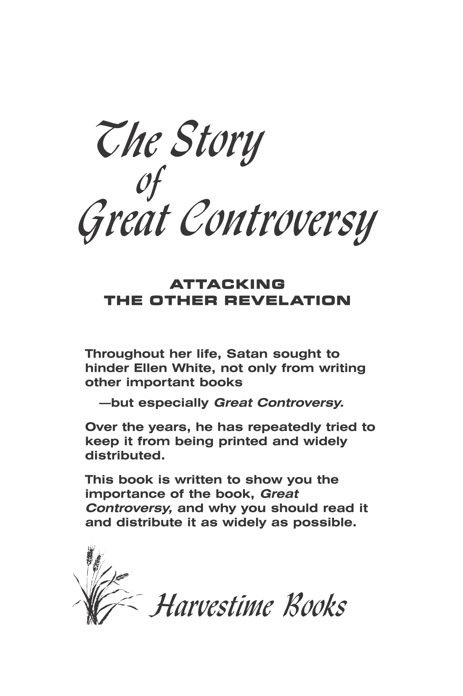 The Great Controversy 1888 - By Ellen G. White